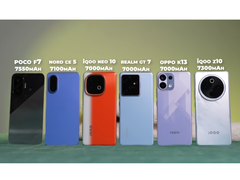 6 teléfonos monstruosos de la batería se enfrentan cara a cara. (Fuente de la imagen: TechBar vía YouTube)