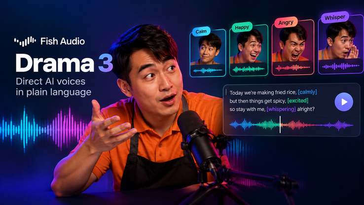 Fish Audio Drama 3 tipos de voz