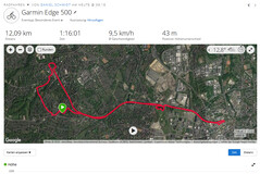 Garmin Edge 500: ruta general