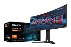 El AORUS MO34WQC2 es uno de los pocos ejemplos del nuevo panel QD-OLED &#039;Gen 2.5&#039; de Samsung. (Fuente de la imagen: Gigabyte)