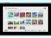 Menú de la tarjeta de juego virtual en la interfaz de Nintendo Switch mostrando títulos populares como The Legend of Zelda: Tears of the Kingdom, Splatoon 3 y Pokémon Escarlata. (Fuente de la imagen: Nintendo)