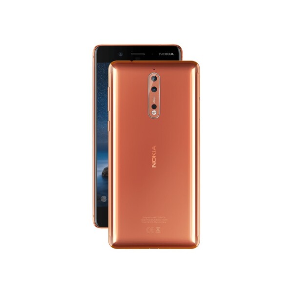 El Nokia 8 estaba disponible en cuatro colores, incluido el cobre. (Fuente de la imagen: Nokia/Waybackmachine)