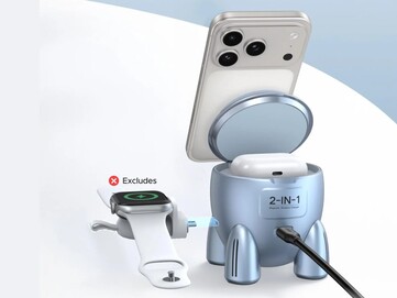 Puede cargar un iPhone y unos AirPods al mismo tiempo. (Fuente de la imagen: Ugreen)