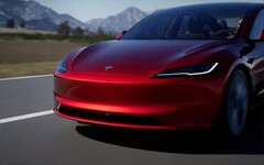 El frontal del renovado Tesla Model 3 es uno de los cambios más drásticos en la estética del vehículo. (Fuente de la imagen: Tesla)