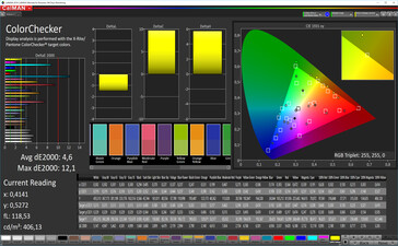 CalMAN: Precisión de color - espacio de color objetivo sRGB, balance de blancos personalizado