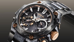 El Casio G-Shock MRG-B2000JS-1AJR (en la imagen) cuenta con una correa y un bisel tratados con un revestimiento de carbono tipo diamante (DLC). (Fuente de la imagen: Casio)