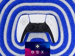 Respuesta háptica del mando DualSense PS5 con el logotipo DSX (Fuente de la imagen: Sony PlayStation, Steam con ediciones)