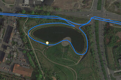 Prueba de GPS: Sony Xperia 1 - En bicicleta alrededor de un lago