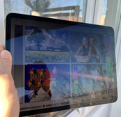 Uso del Apple iPad Pro (2018) en exteriores con brillo medio