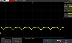 25% de luminosidad: 120,36 Hz de atenuación CC