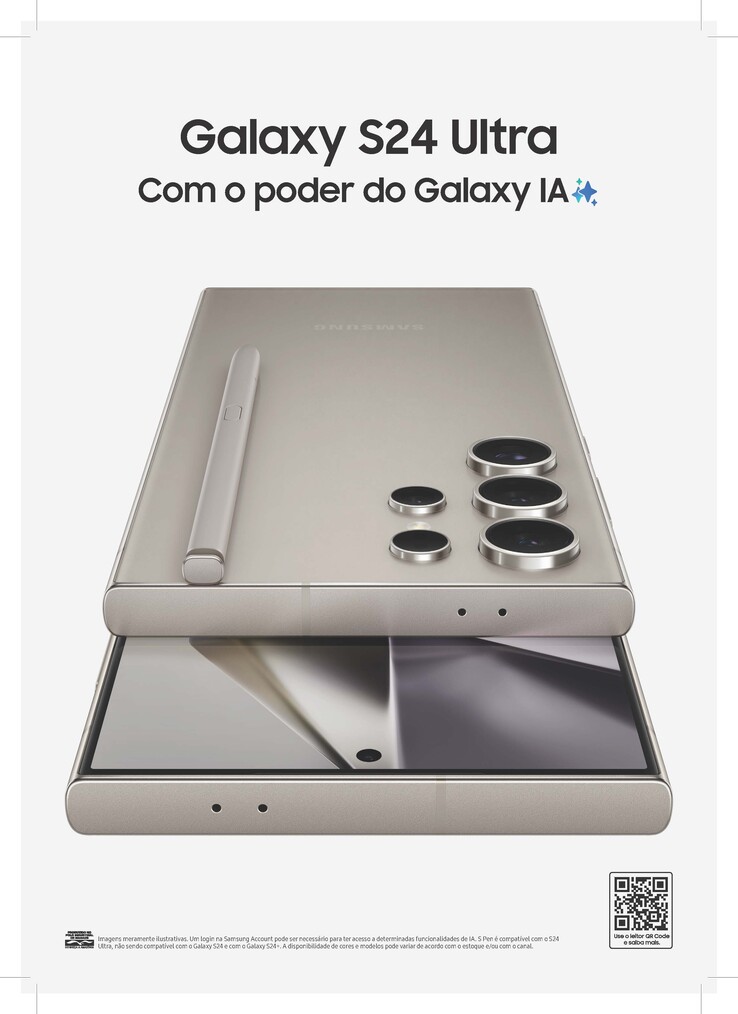 Una imagen promocional de muy alta resolución del Samsung Galaxy S24 Ultra. (Imagen vía @sondesix)