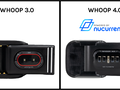 Una batería portátil con la antigua tecnología de carga NFC (izquierda) frente a una con el nuevo sistema de NuCurrent. (Fuente: NuCurrent)
