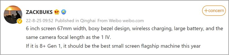 Comentarios sobre el Sony Xperia 5 IV. (Fuente de la imagen: Weibo - traducido por la máquina)