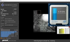 Información de CPU durante un Cinebench R15 Single 64Bit