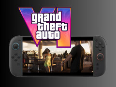Maqueta de GTA 6 jugando en Switch 2 (Fuente de la imagen: Nintendo of America, Rockstar Games con ediciones)
