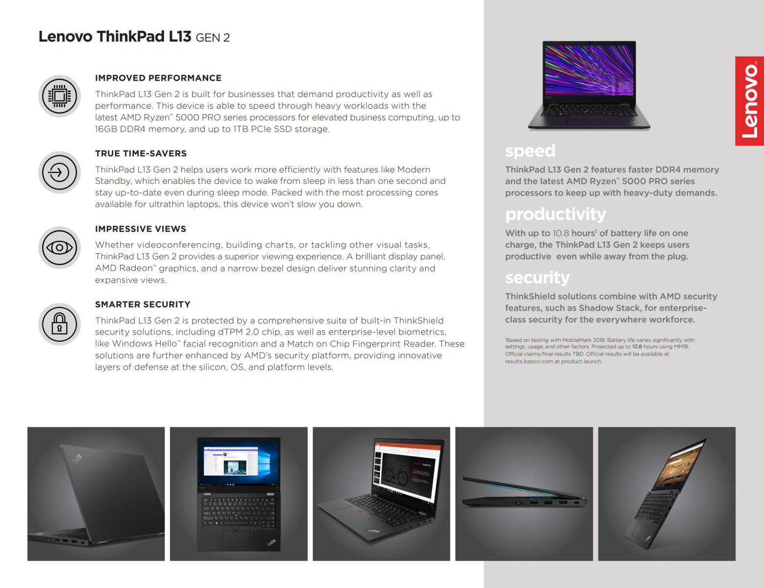 Lenovo ThinkPad L13 Yoga G2 AMD Primer convertible ThinkPad con AMD