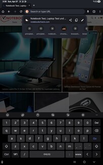 Teclado en modo vertical