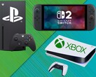 Consolas Xbox, PS5 y Switch 2 mostradas con logotipos (Fuente de la imagen: Xbox Gaming, Sony PlayStation, Nintendo of America con ediciones)
