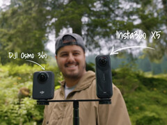 La DJI Osmo 360 y la Insta360 X5 una junto a la otra. (Fuente de la imagen: Benett Graezer)