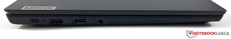 Lado izquierdo: USB-C 3.2 Gen.1 (DisplayPort 1.2, Power Delivery 3.0), USB-A 3.2 Gen.1 (Powered), HDMI 1.4b, audio de 3,5 mm
