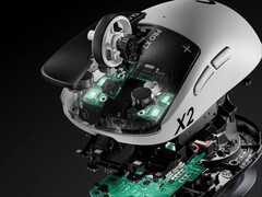 Vista desmontada del Logitech G Pro X2 Superstrike original.