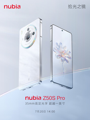 Nubia muestra una versión del Z50S Pro antes de su debut el 20 de julio de...