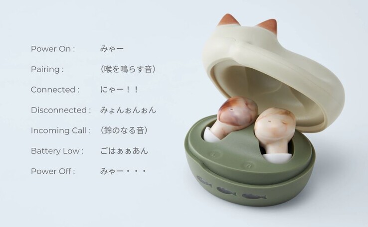 Los auriculares Neko HP-C28BT maullarán varias frases en japonés como un gato de anime para controlar las entradas. (Fuente de la imagen: Radius)