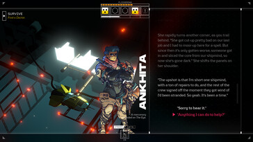 En la imagen: una captura de pantalla del juego Citizen Sleeper.