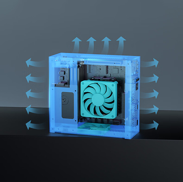 Configuración de la refrigeración del DeskMate X600 (Fuente de la imagen: JD.com)