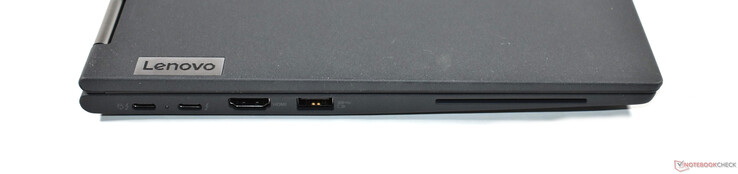 Izquierda: 2x Thunderbolt 4, HDMI 2.0, USB-A 3.2 Gen 1, tarjeta inteligente