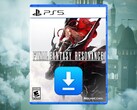 Caja de «Final Fantasy 7 Revelation» para PS5 mostrada con el icono de descarga