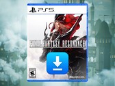 Caja de «Final Fantasy 7 Revelation» para PS5 mostrada con el icono de descarga