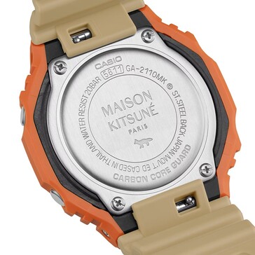 Marca Maison Kitsuné grabada en la carcasa trasera. (Fuente de la imagen: Casio US)