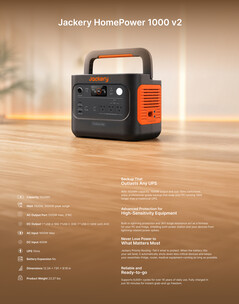 Especificaciones del HomePower 1000 v2