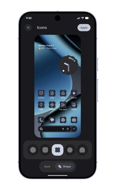 Se puede cambiar la forma de los iconos de las aplicaciones