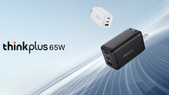 Lenovo lanza en China el cargador ThinkPlus 65W GaN con tres puertos (Fuente de la imagen: Lenovo [editado])