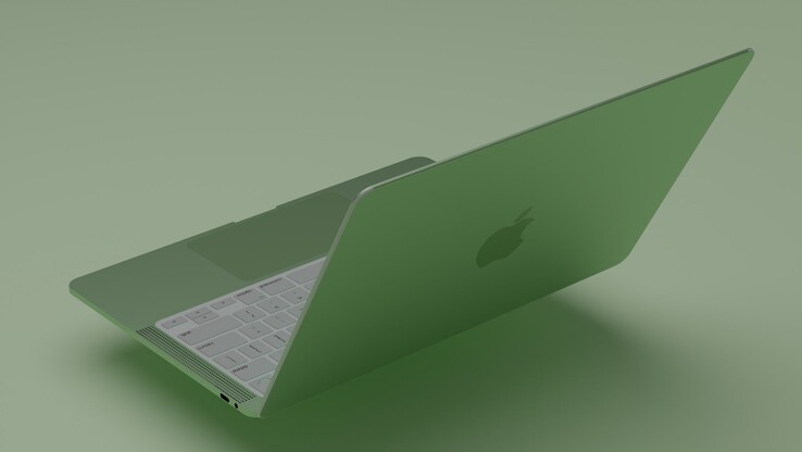 render conceptual del MacBook Air 2022 hecho por un fan. (Fuente de la imagen: @AppleyPro)