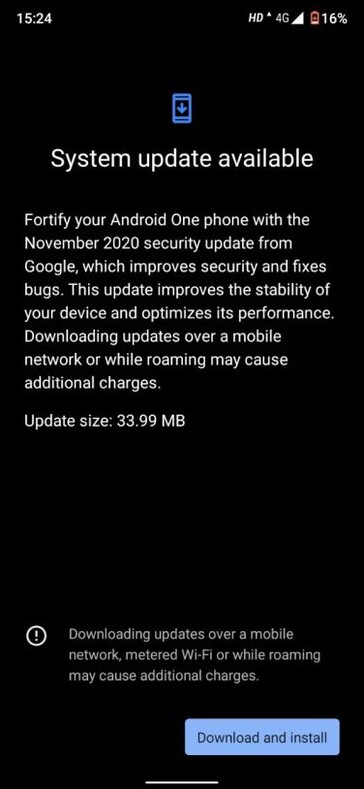 Actualización de noviembre para el Mi A3.