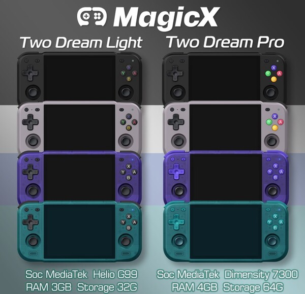 Las MagicX Two Dream Light y Two Dream Pro estarán disponibles en cuatro colores cada una.