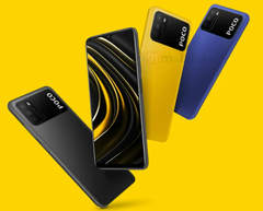 El Poco M3 estará disponible en tres colores. (Fuente de la imagen: 91Mobiles)