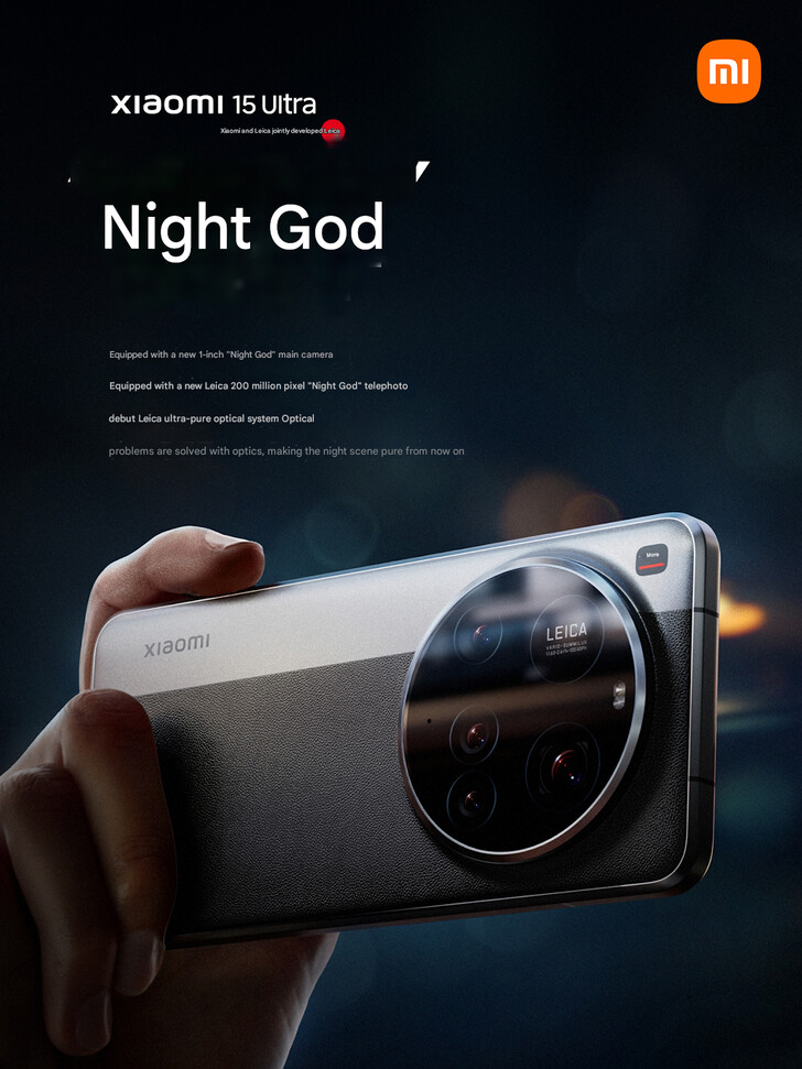 Xiaomi 15 Ultra se promociona como el "Dios de la Noche" (Fuente de la imagen: Xiaomi - machine translated)