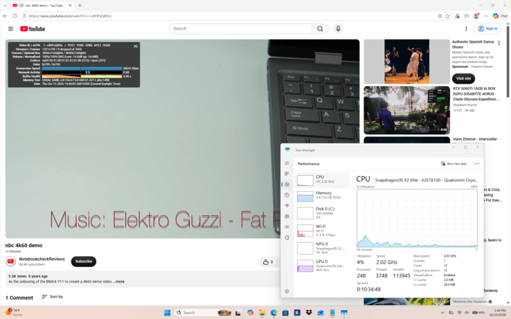 Reproducción perfecta de vídeo 4K60 con aceleración por GPU y exactamente cero fotogramas perdidos registrados