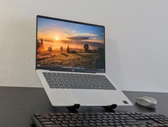 OmniBook 5 14 ofrece mucho valor por su bajo precio, incluyendo un delgado perfil similar al de un EliteBook e incluso una pantalla OLED (Fuente de la imagen: Notebookcheck)