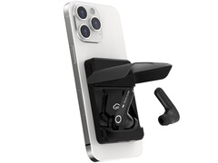 Los auriculares Komutr de Artronic Designs se guardan en una funda MagSafe que se acopla cómodamente a los iPhones Apple. (Fuente de la imagen: Artronic Designs)