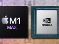 La Apple M1 Max puede seguir fácilmente el ritmo de la GPU Nvidia GeForce RTX 3080 Laptop en los benchmarks sintéticos. (Fuente de la imagen: Apple/Nvidia - editado)