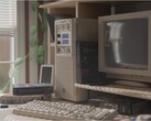 Maingear Retro98 prebuilt gaming PC shown on desktop (Image source: Maingear PR with edits)