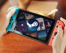 Proton 11.0-Beta 1 ya está disponible. En la imagen: una imagen promocional editada que muestra la Switch 1 ejecutando Steam.