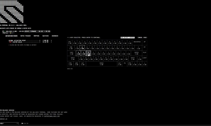El teclado se puede configurar a través de una aplicación web.