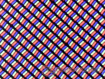 Subpíxeles RGB nítidos debido a la superposición brillante