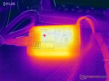 El adaptador de CA alcanza más de 42 °C cuando se somete a cargas exigentes